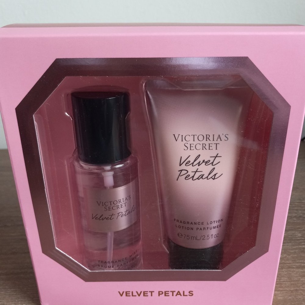 Victoria's secret Velvet petals travel size body mist and lotion